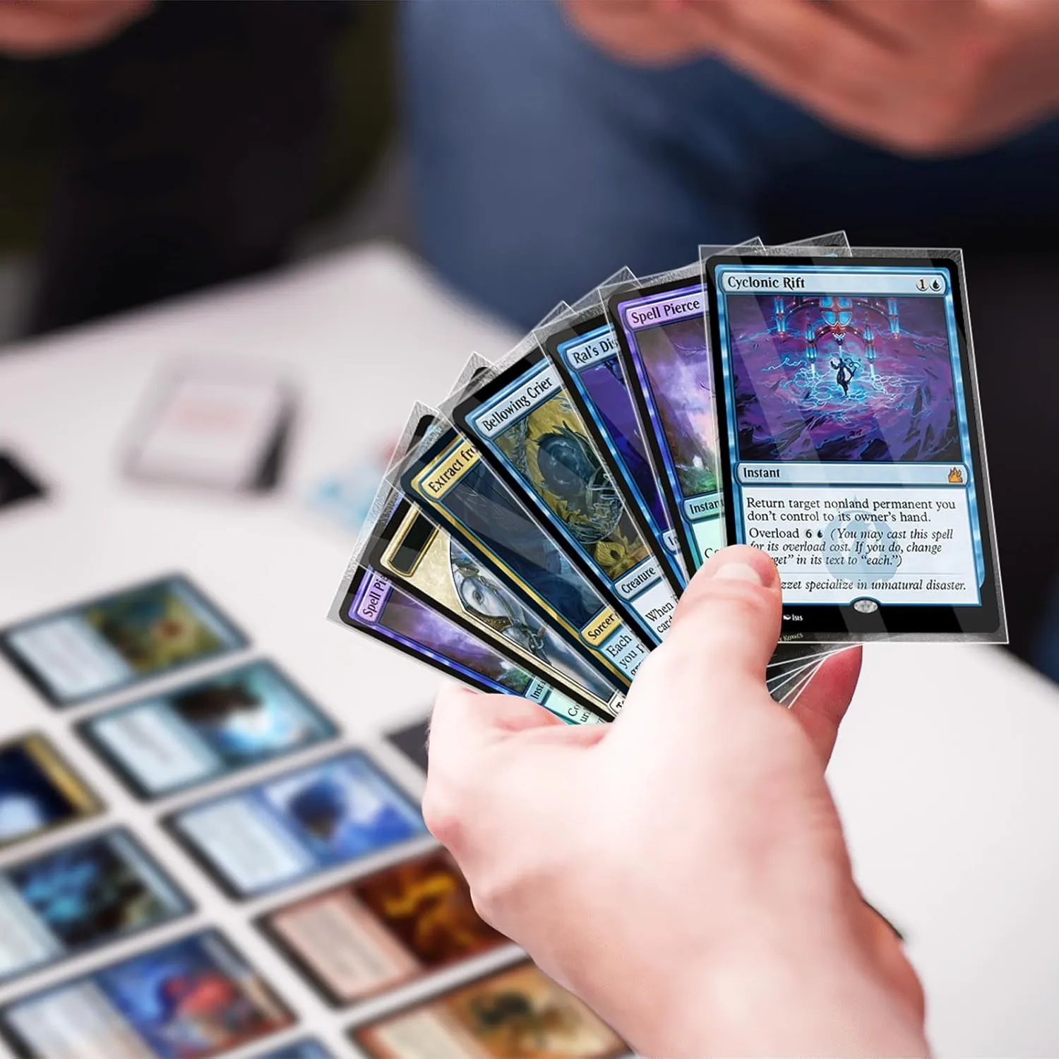 1000 Counts Card Sleeves, Matte Clear Card Sleeves Deck Card Protectors, Trading Card Sleeve Fit for MTG, Baseball, Sports, Game Cards (Matte Clear)