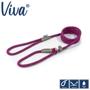 Ancol - Viva Nylon Reflective Rope Slip Lead - Purple - 120cm x 10mm (max 30kg)