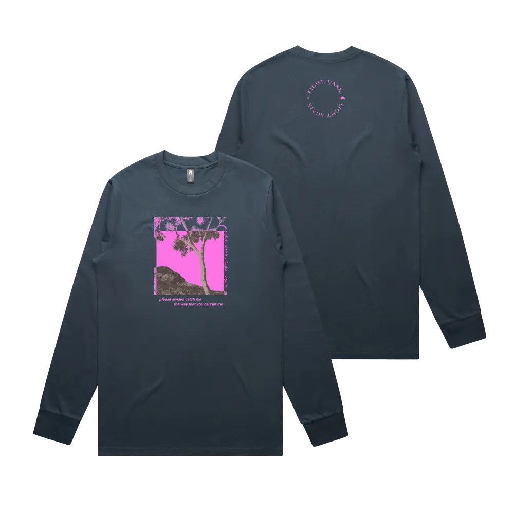Angie McMahon Dark Again Blue-Grey Long Sleeve Shirt