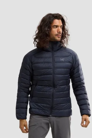 Arcteryx Mens Cerium Insulated Hooded Jacket in Black Sapphire Color
