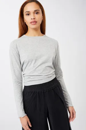 Back Bow Longsleeve (Grey Melange), GOTS