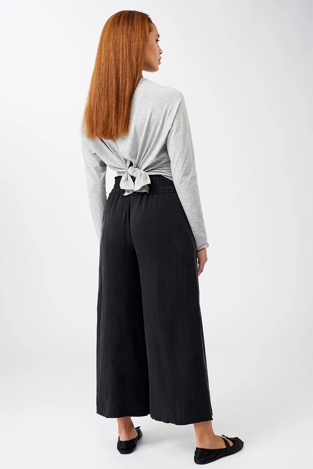 Back Bow Longsleeve (Grey Melange), GOTS