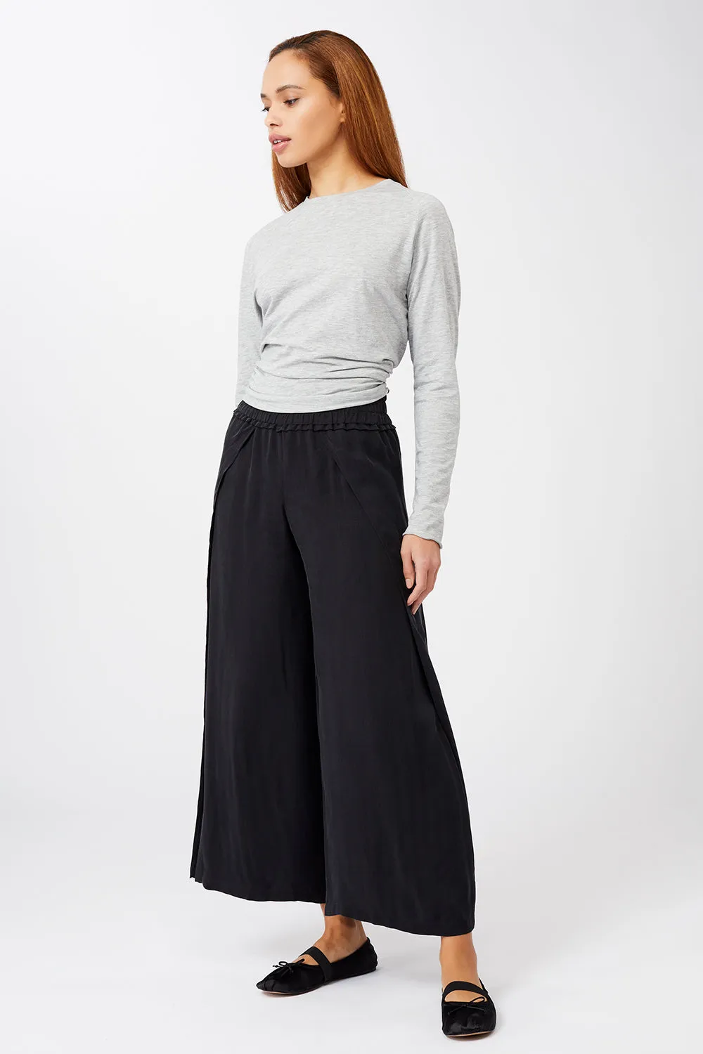 Back Bow Longsleeve (Grey Melange), GOTS