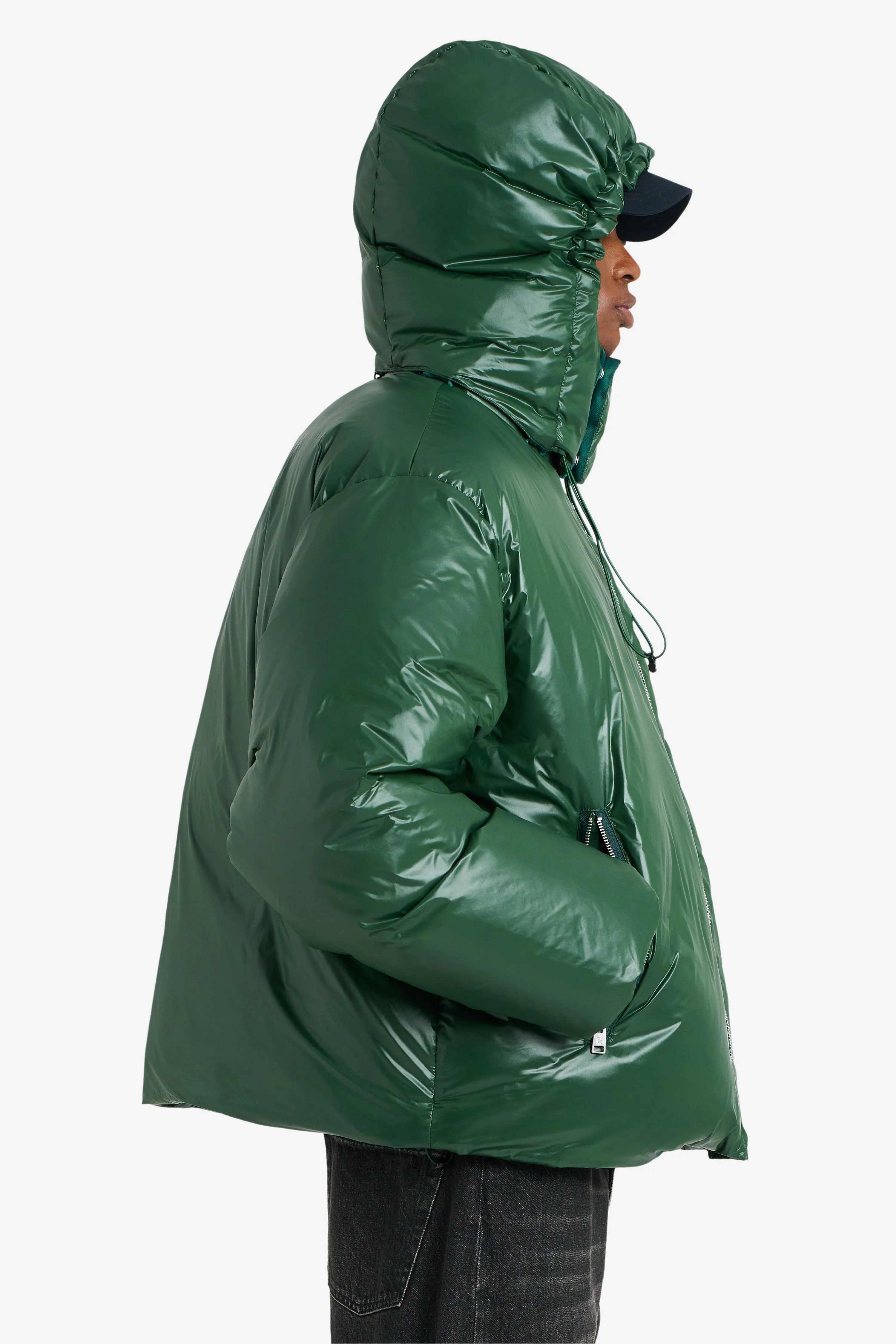 BOXY DOWN JACKET SHINY GREEN