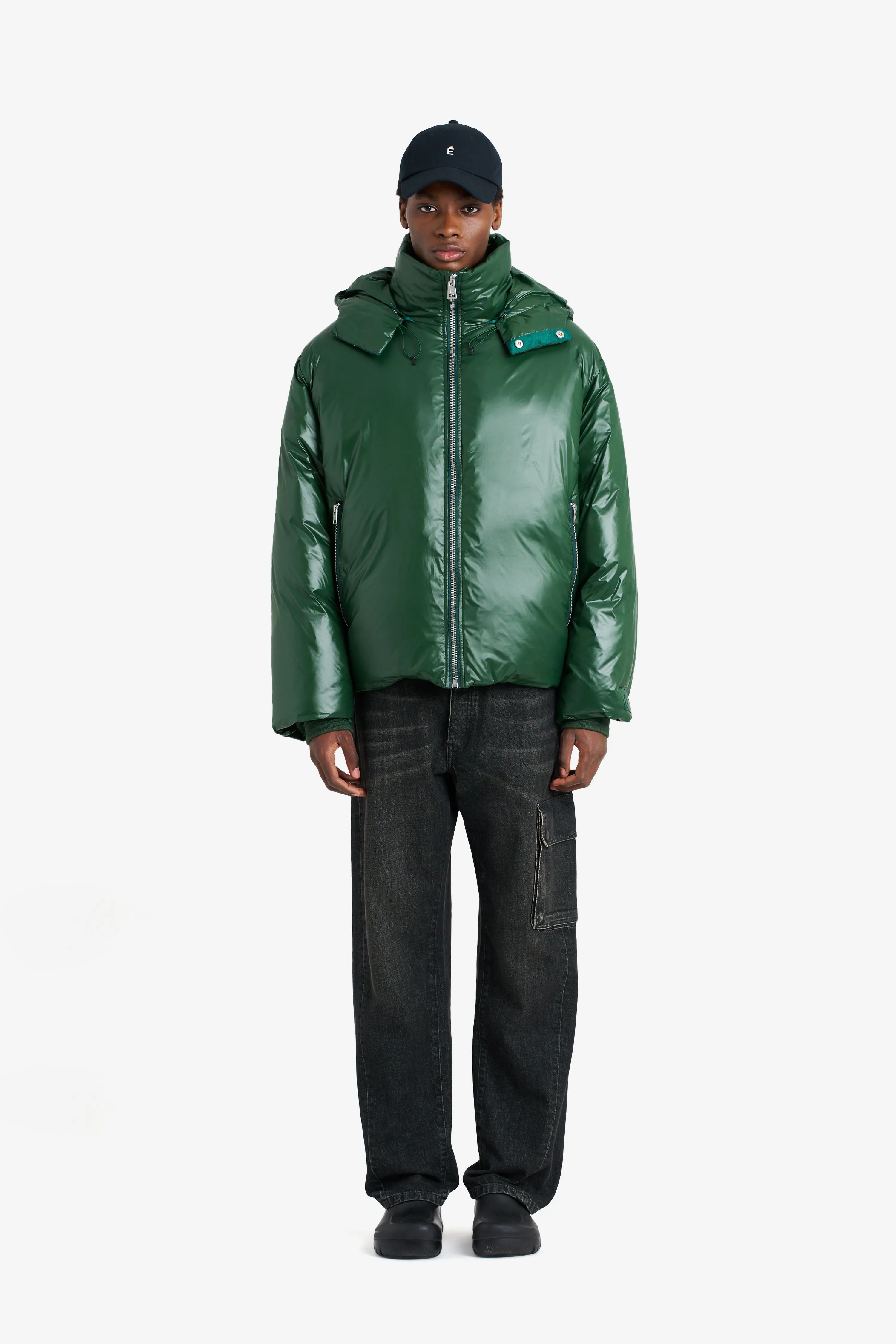 BOXY DOWN JACKET SHINY GREEN