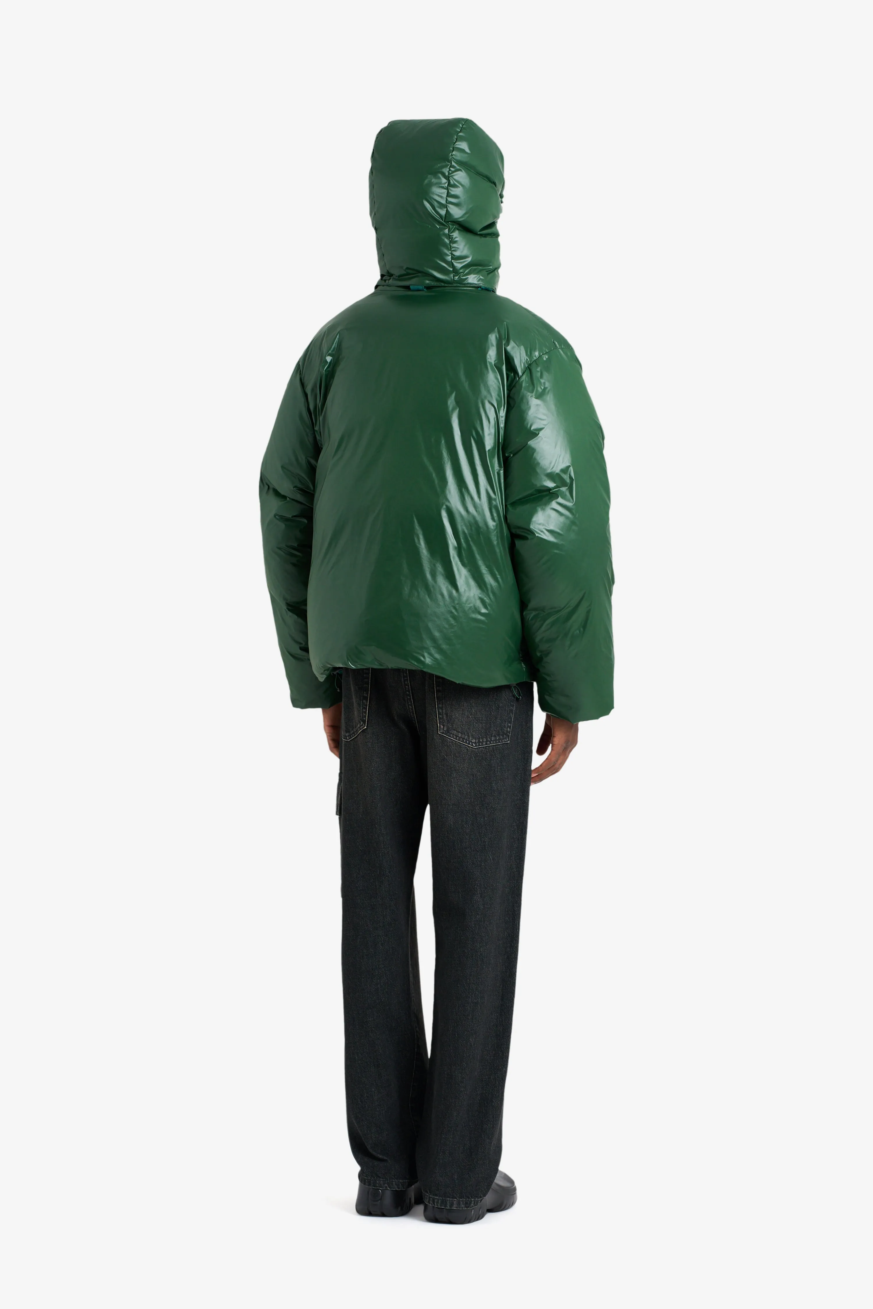 BOXY DOWN JACKET SHINY GREEN