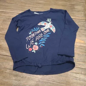 Carters blue together we are one bird cotton longsleeve 5Y