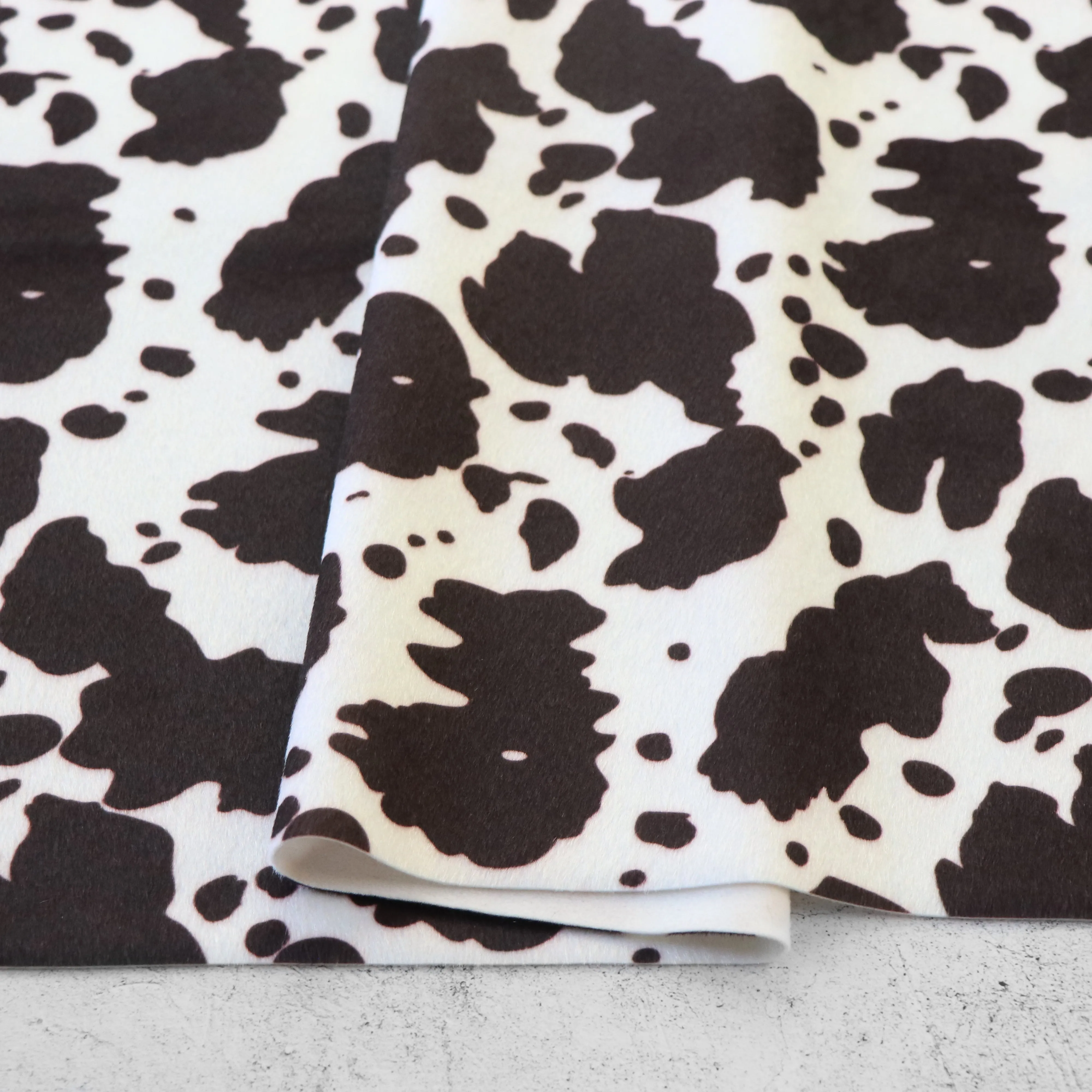 Cow Black White Faux Fur