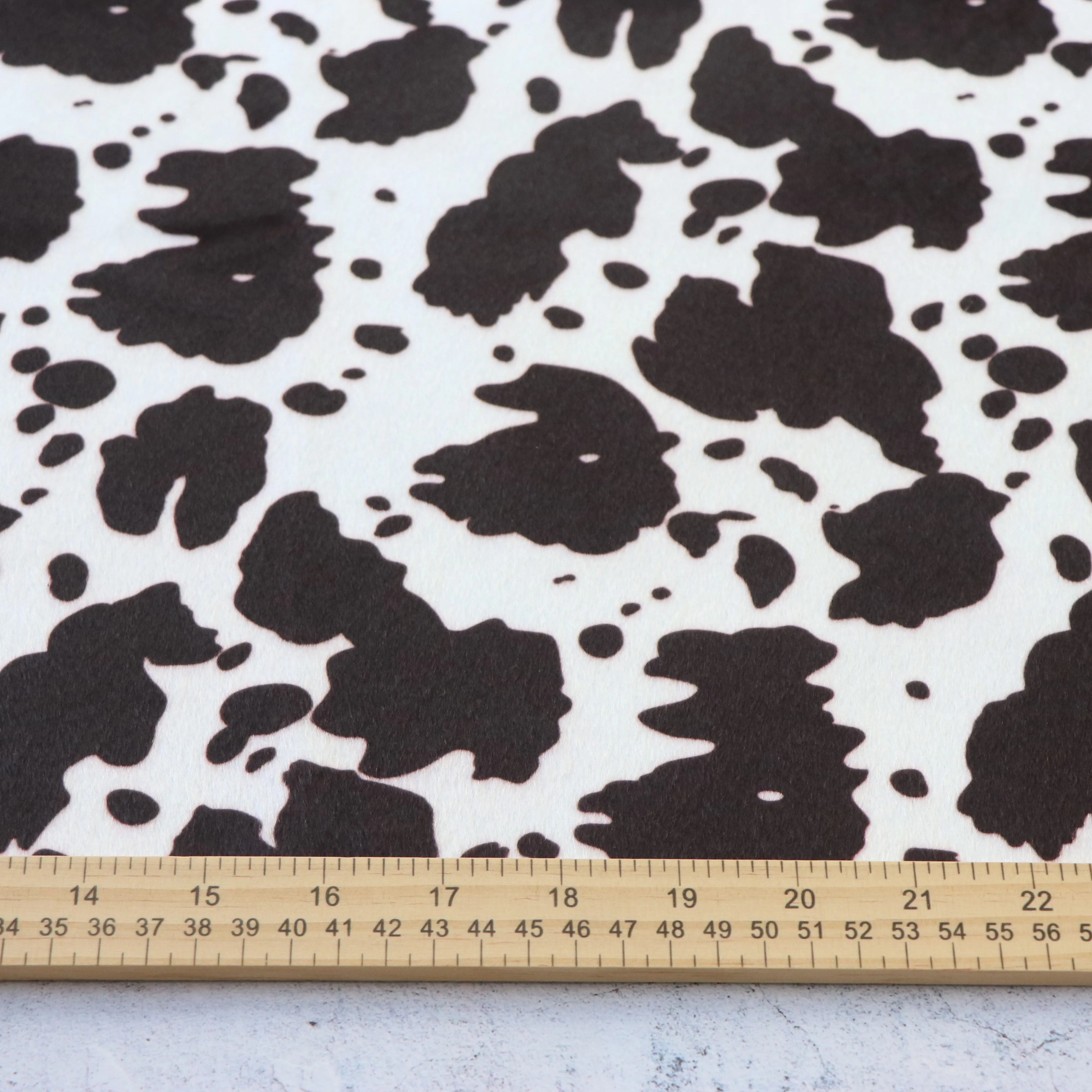 Cow Black White Faux Fur