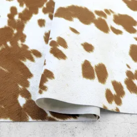 Cow Cream Bronze Faux Fur