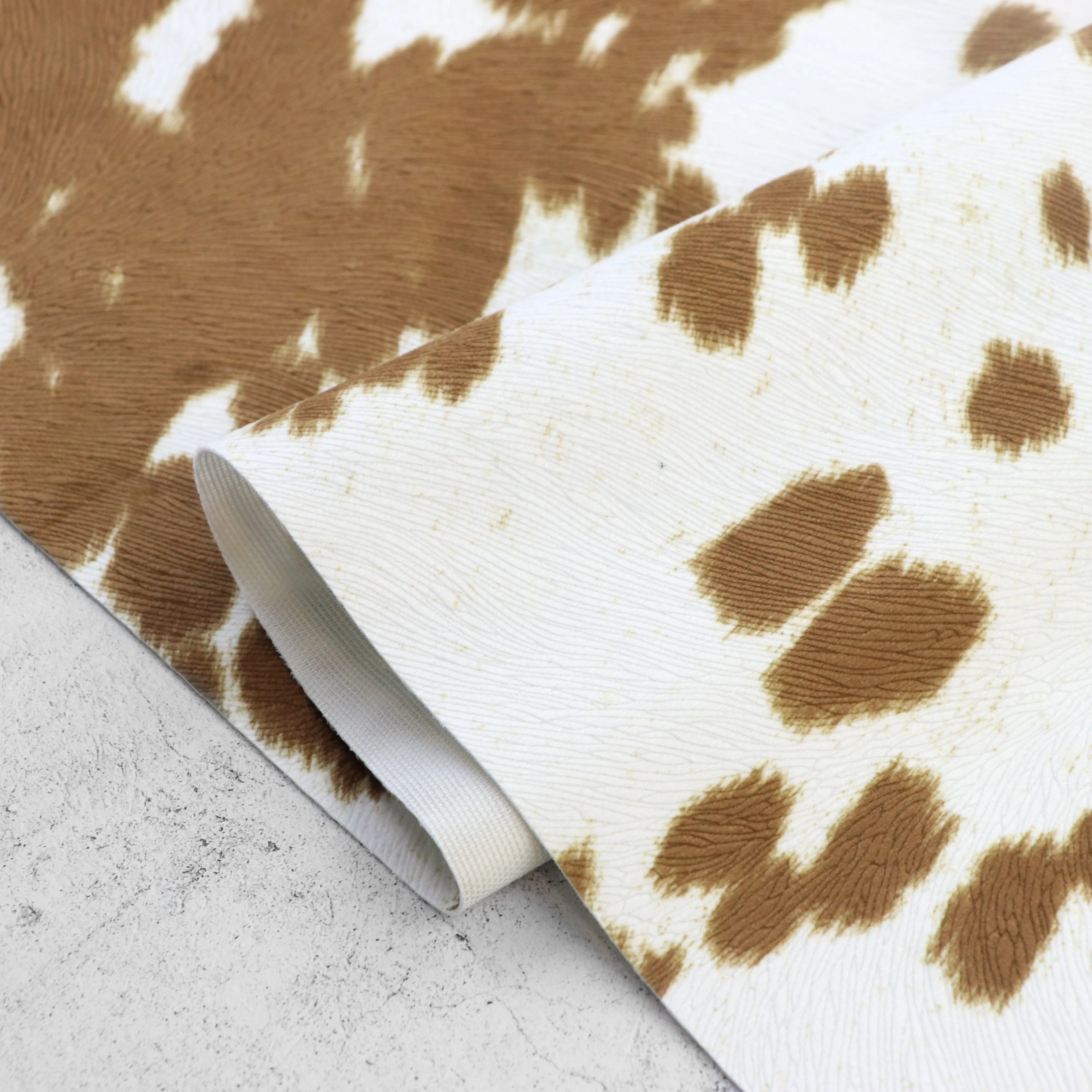 Cow Cream Bronze Faux Fur