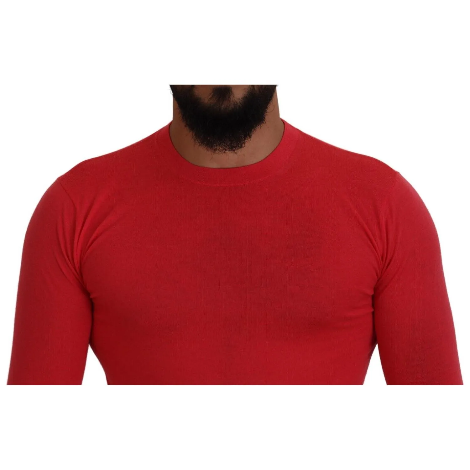 Dsquared² Red Wool Long Sleeves Crewneck Pullover Sweater