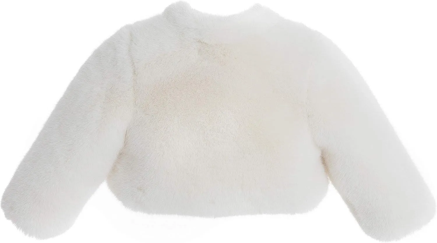 ekidsbridal Faux Fur Cape Princess Flower Girl Jacket Cozy Cover-Up Coat