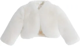 ekidsbridal Faux Fur Cape Princess Flower Girl Jacket Cozy Cover-Up Coat