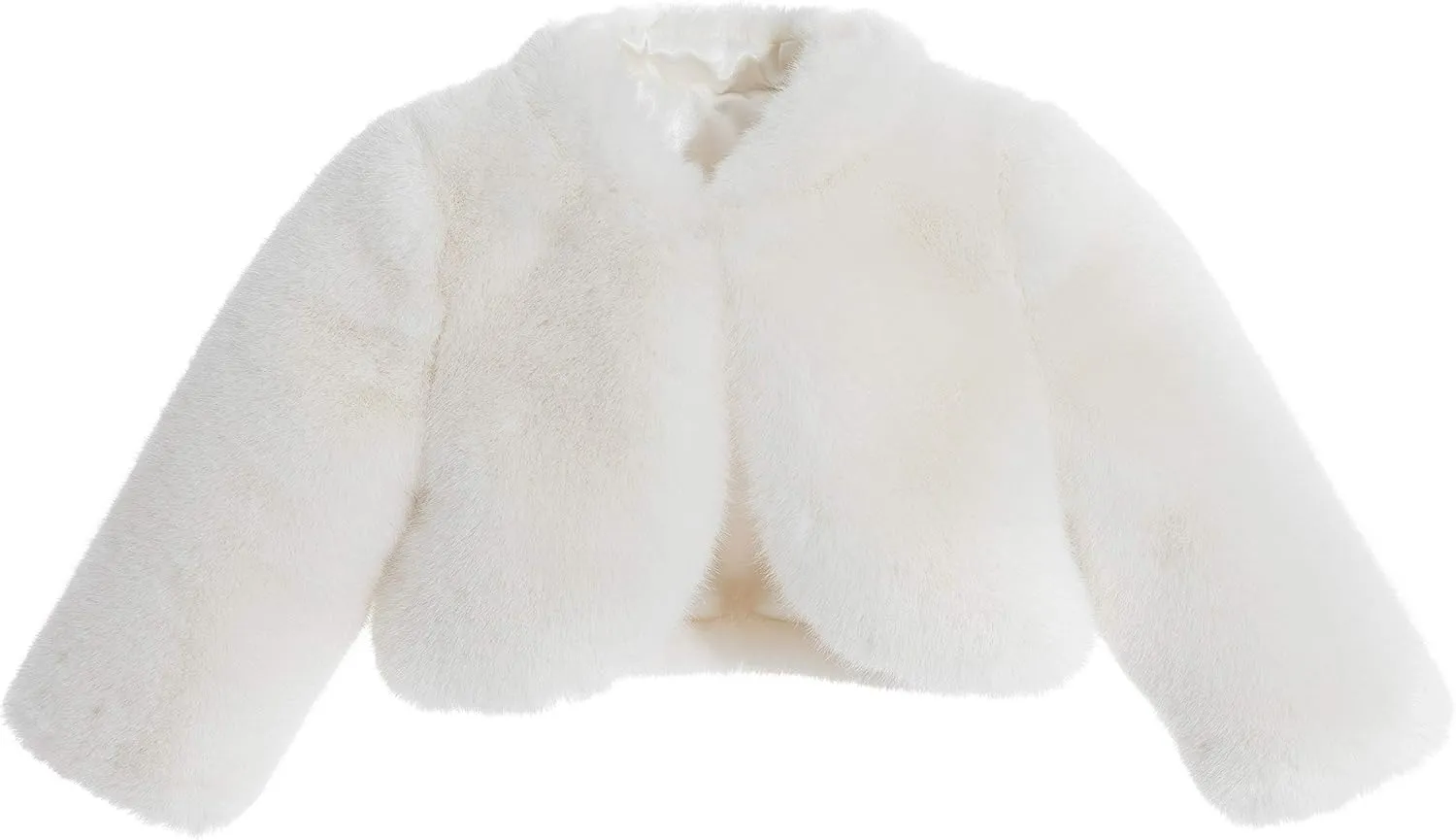 ekidsbridal Faux Fur Cape Princess Flower Girl Jacket Cozy Cover-Up Coat