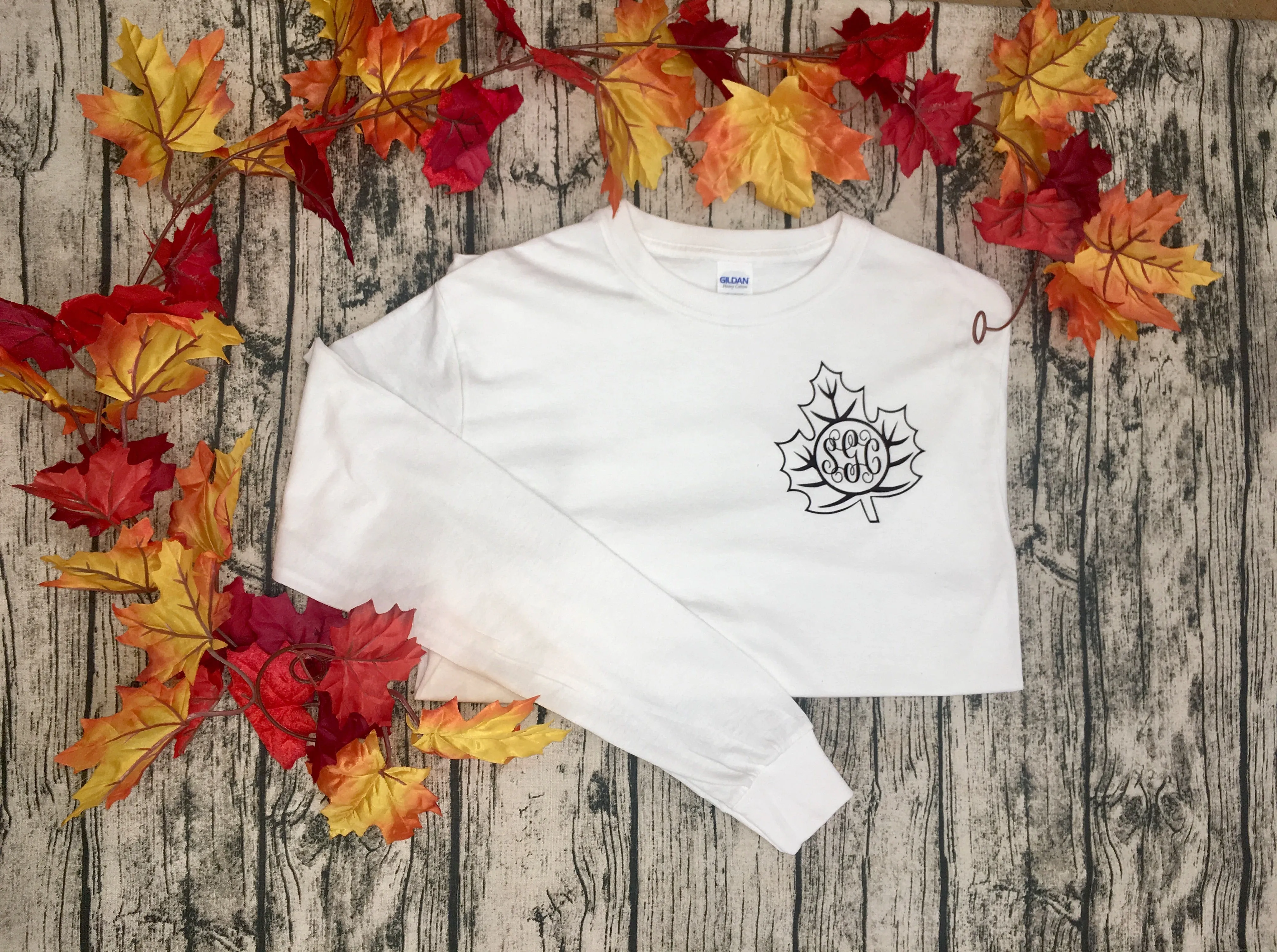 Falling Gracefully (Leaf Monogram Tee)