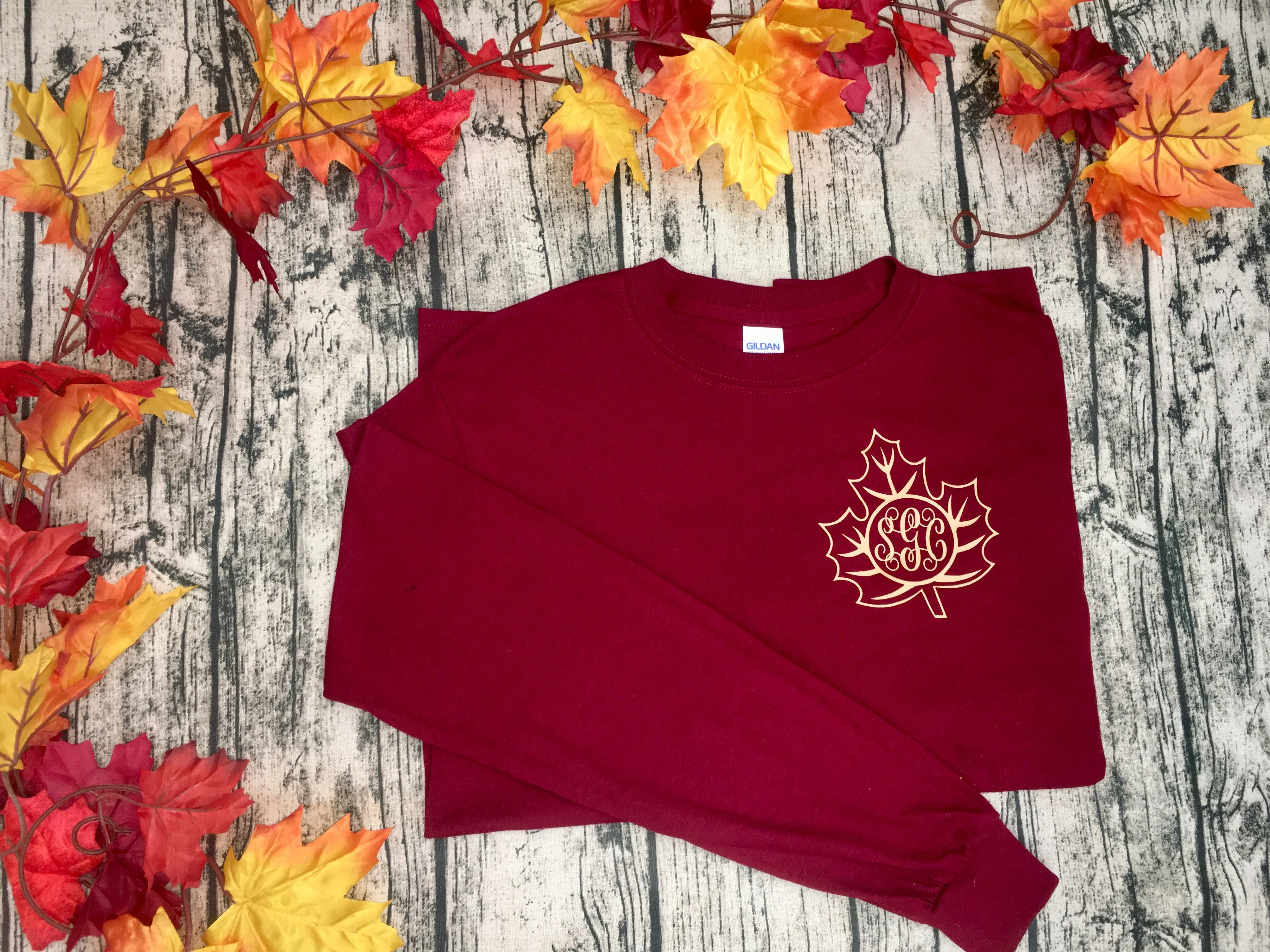 Falling Gracefully (Leaf Monogram Tee)