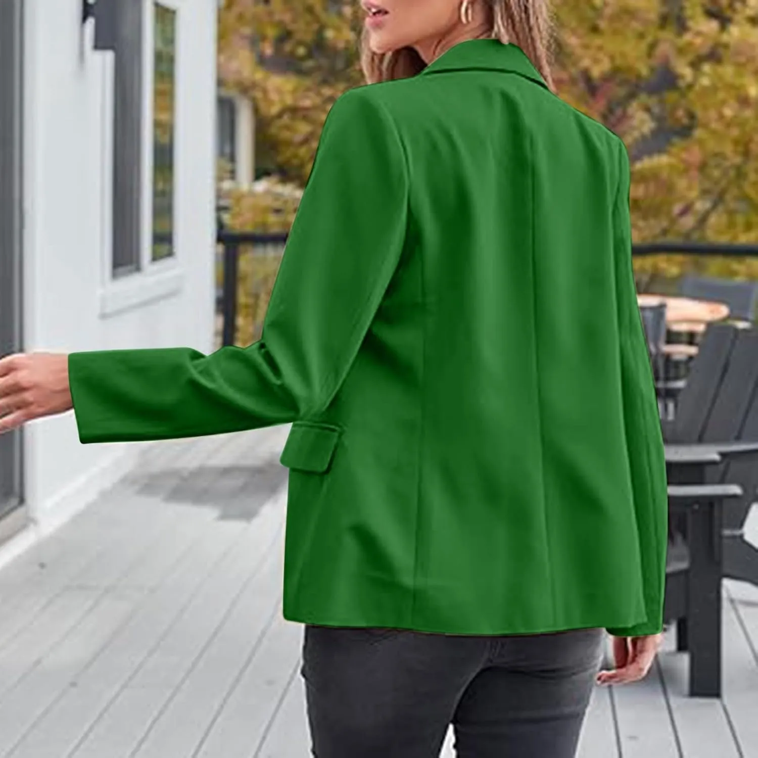 Firzero Womens Blazers for Work Casual 2024 Business Coats Dressy Loose Button Down Cardigan Work Suit Jacket