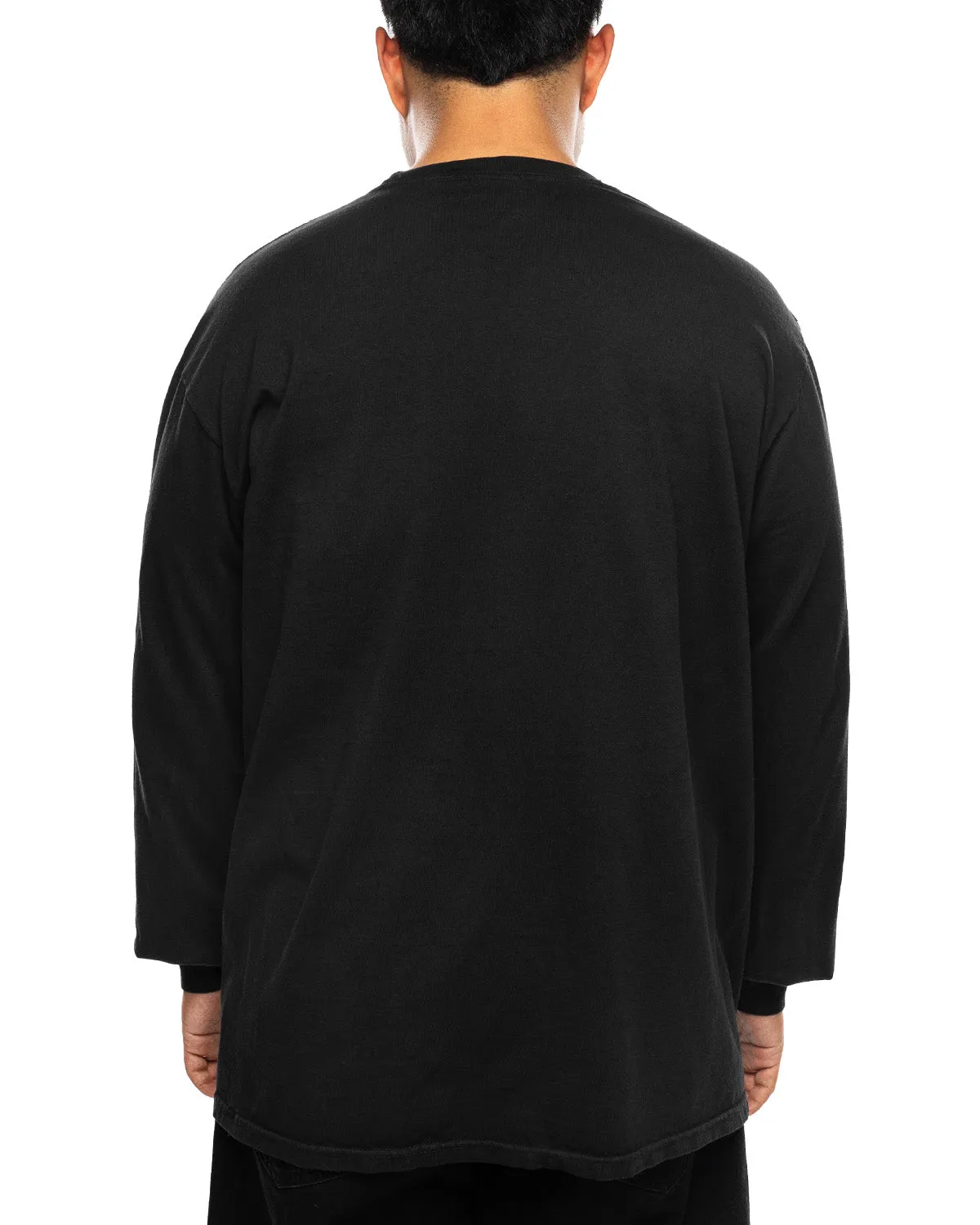 Foils Pigment Dyed LS Tee Black