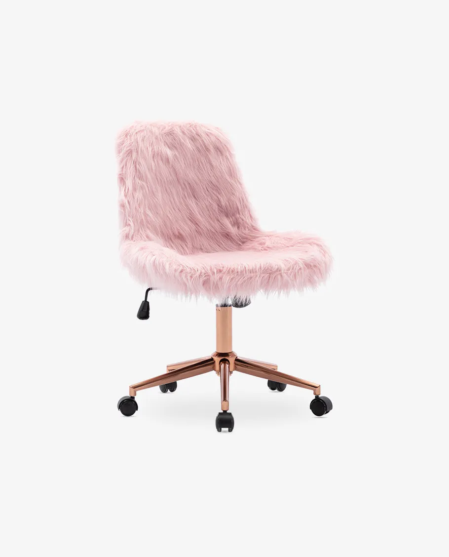 Kauai Fluffy Faux Fur Desk Chair