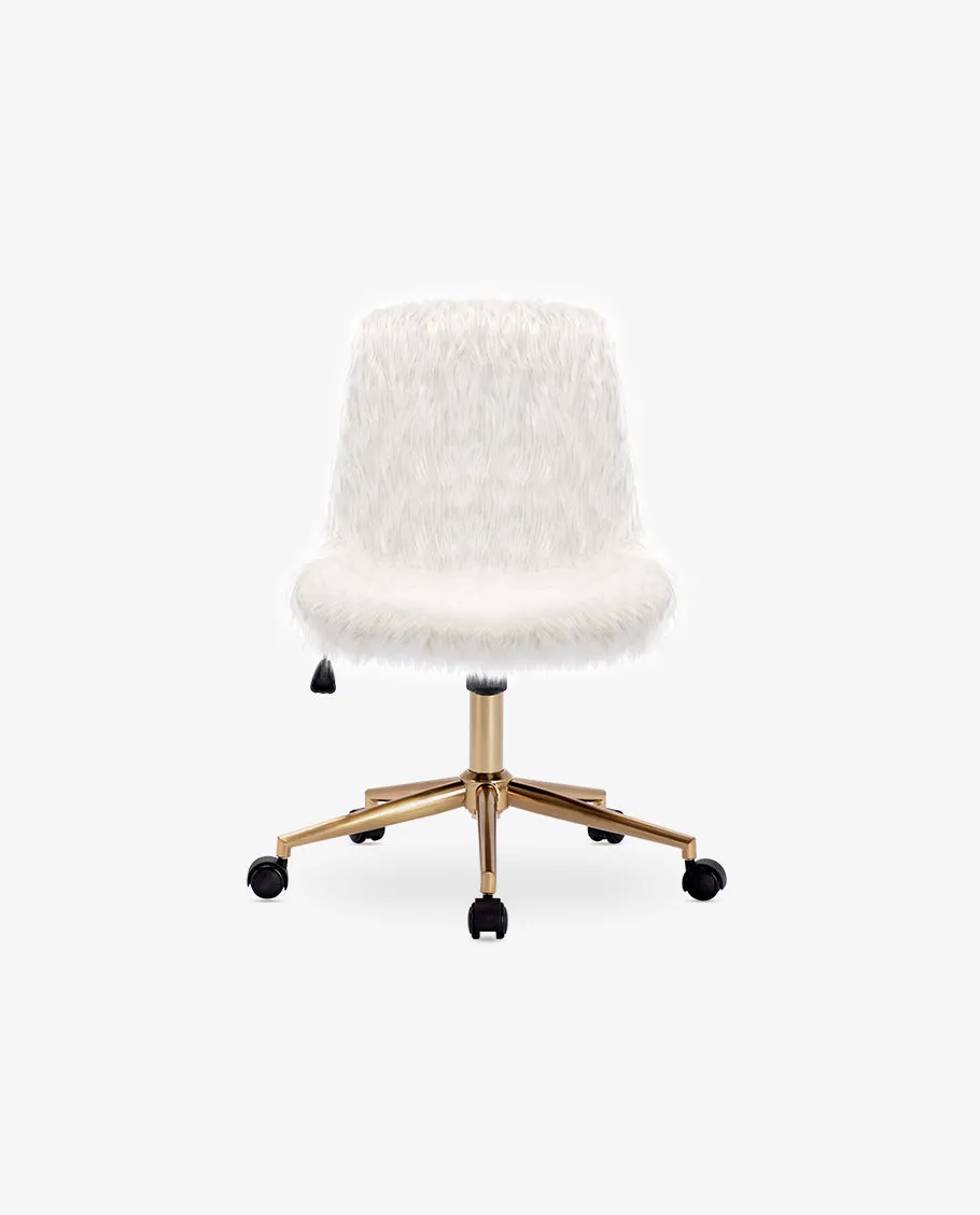 Kauai Fluffy Faux Fur Desk Chair