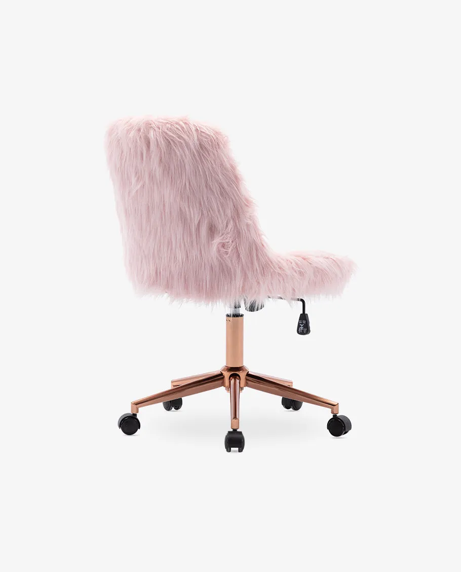 Kauai Fluffy Faux Fur Desk Chair