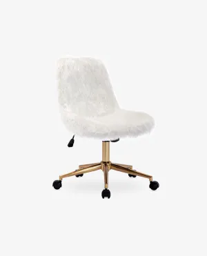 Kauai Fluffy Faux Fur Desk Chair