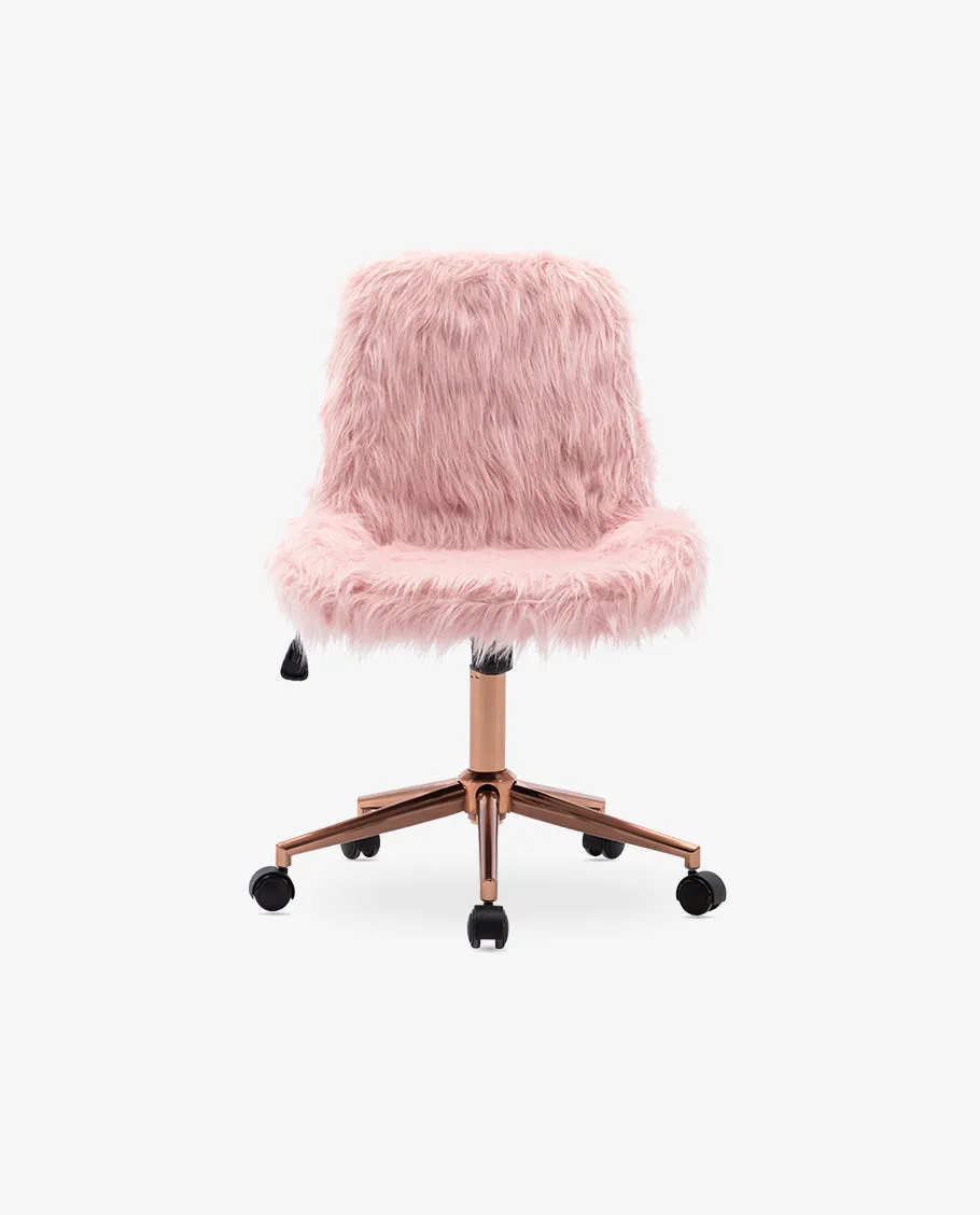 Kauai Fluffy Faux Fur Desk Chair