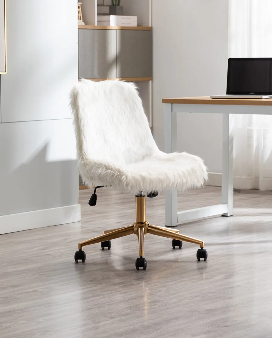 Kauai Fluffy Faux Fur Desk Chair