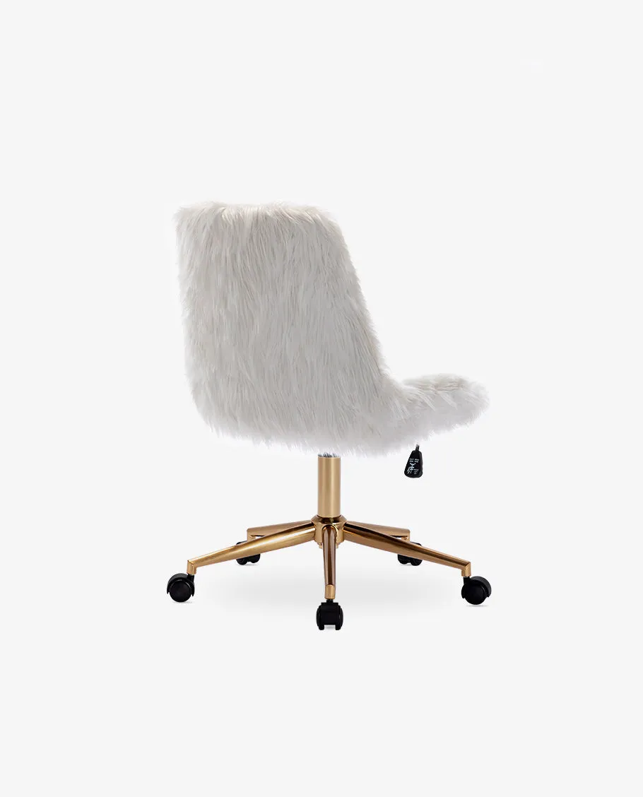 Kauai Fluffy Faux Fur Desk Chair