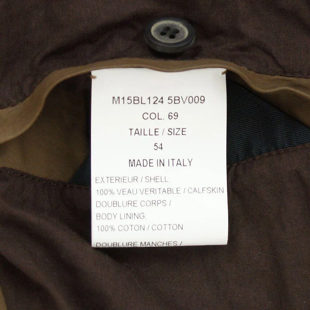 Khaki Leather Blouson Jacket