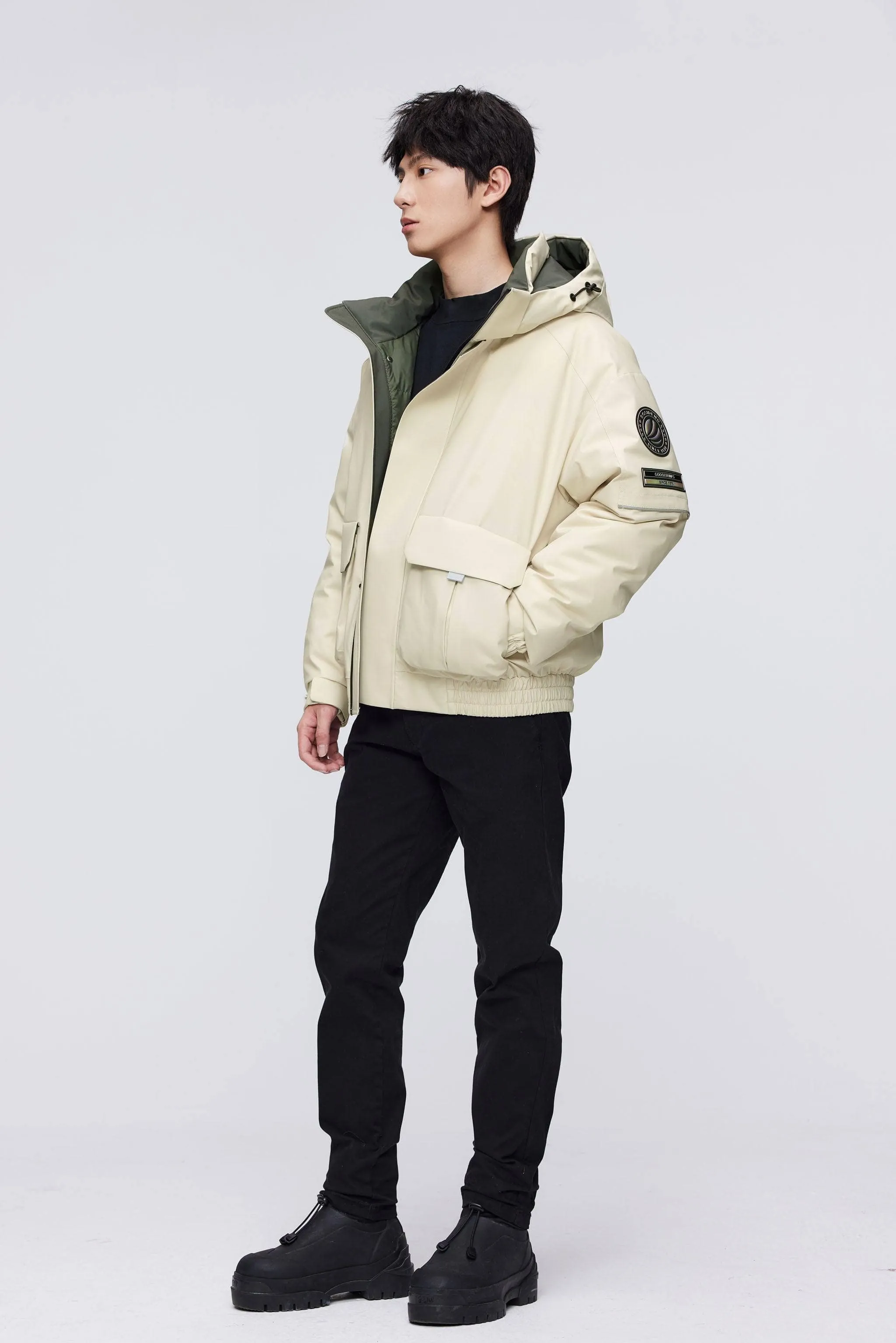 Mens Down Jacket with Hood 5427