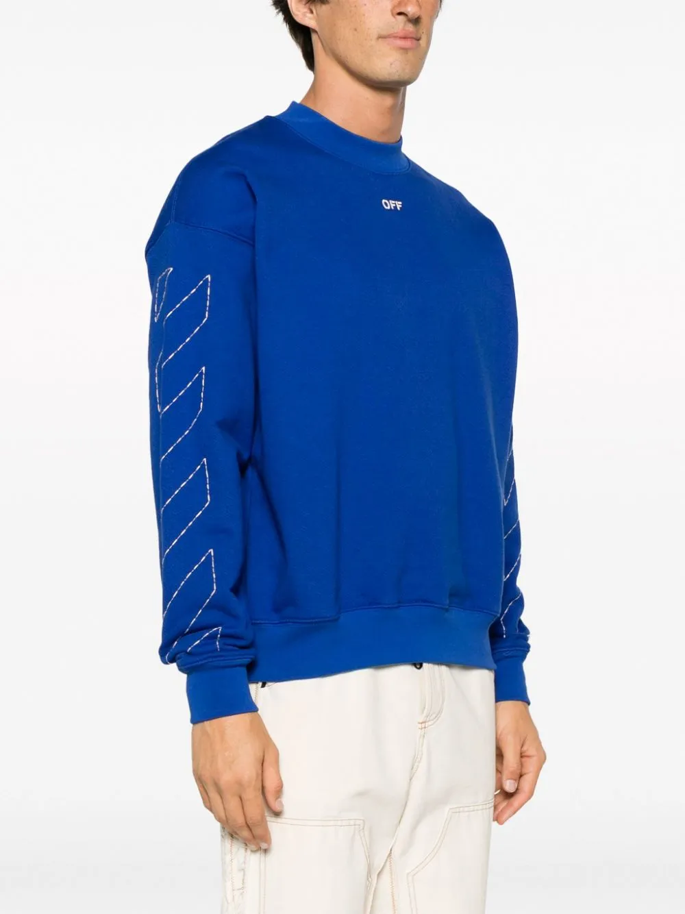 Off White Sweaters Blue