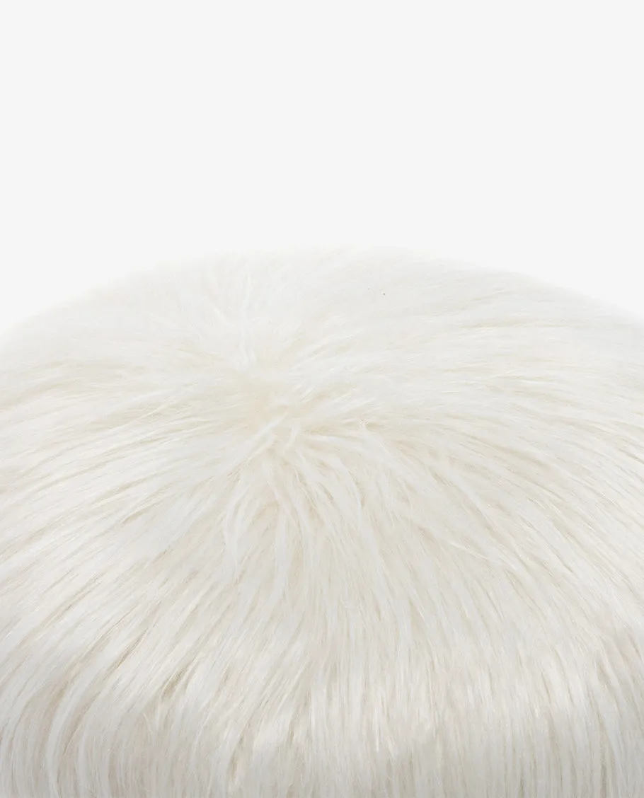Orlando Fluffy Faux Fur Vanity Stool