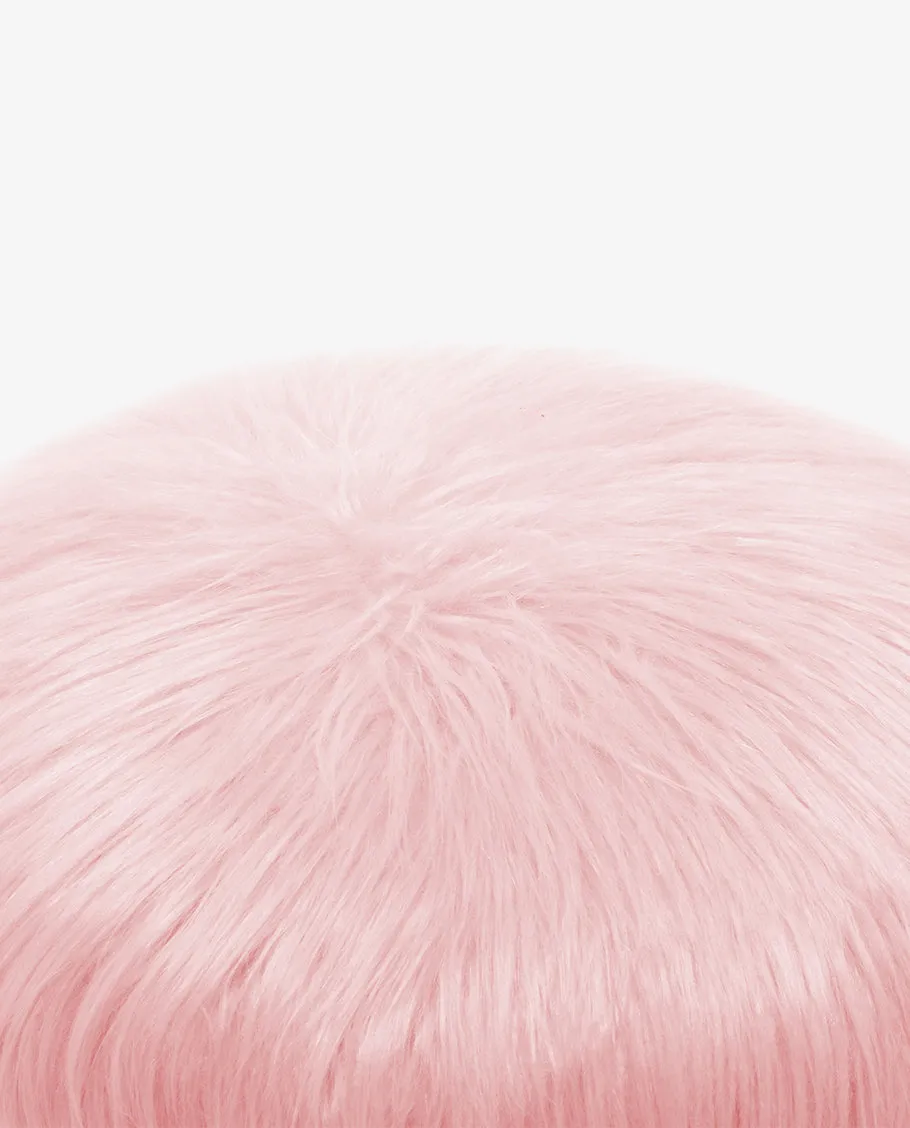 Orlando Fluffy Faux Fur Vanity Stool