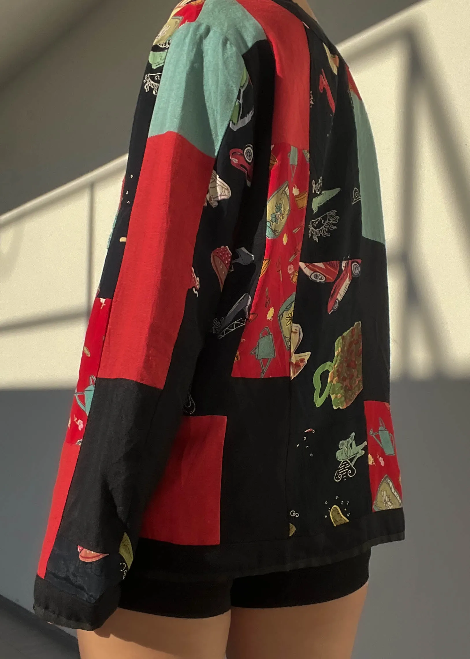 Patchwork Button Down Jacket (M)
