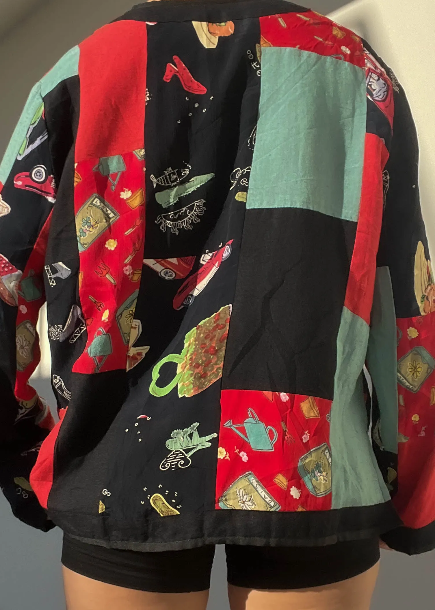 Patchwork Button Down Jacket (M)