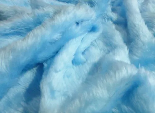 Pretty faux fur Baby Blue rear view interior car mirror cover