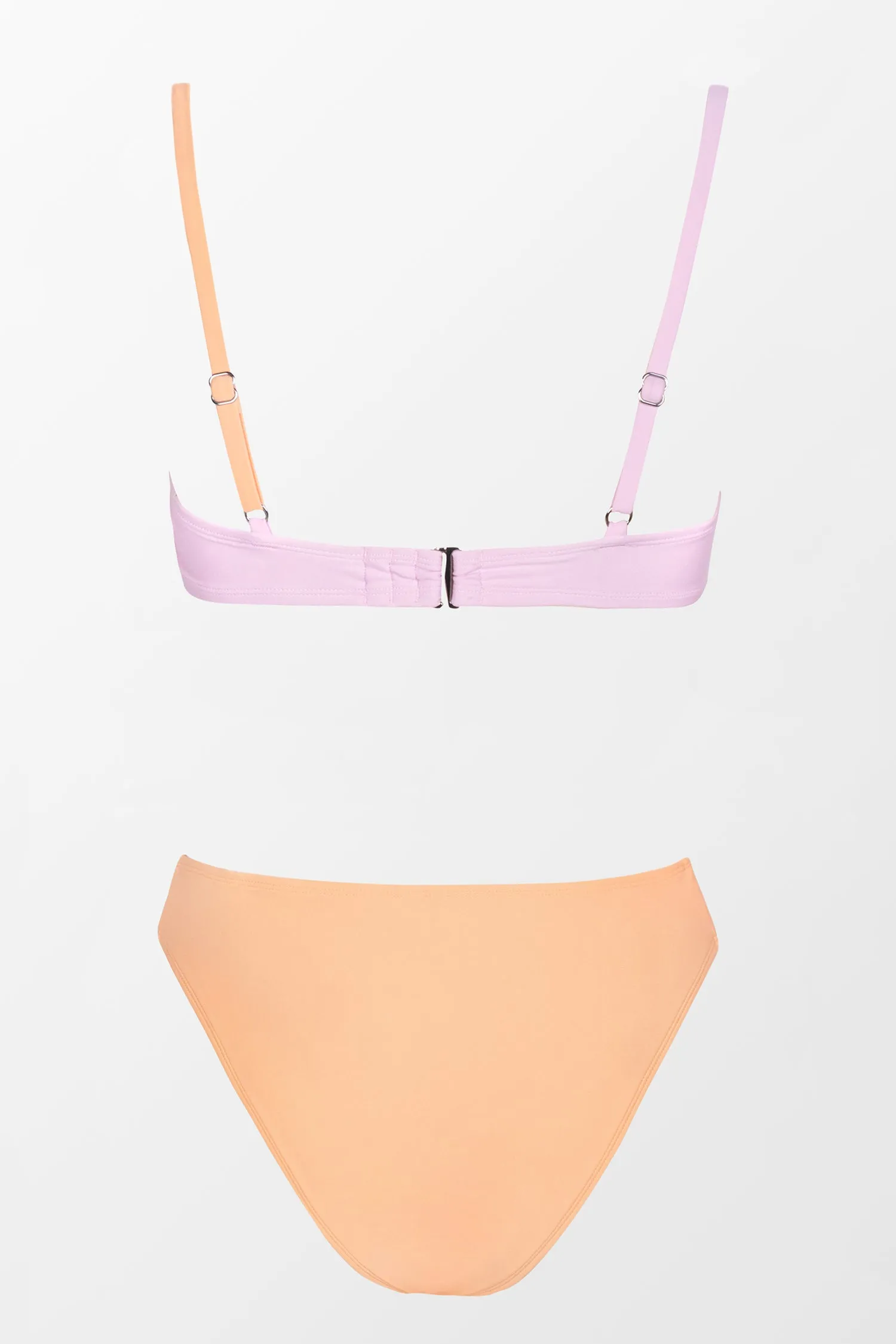 Spring Macaron Twist Shape Bralette and V Front Hipster Set