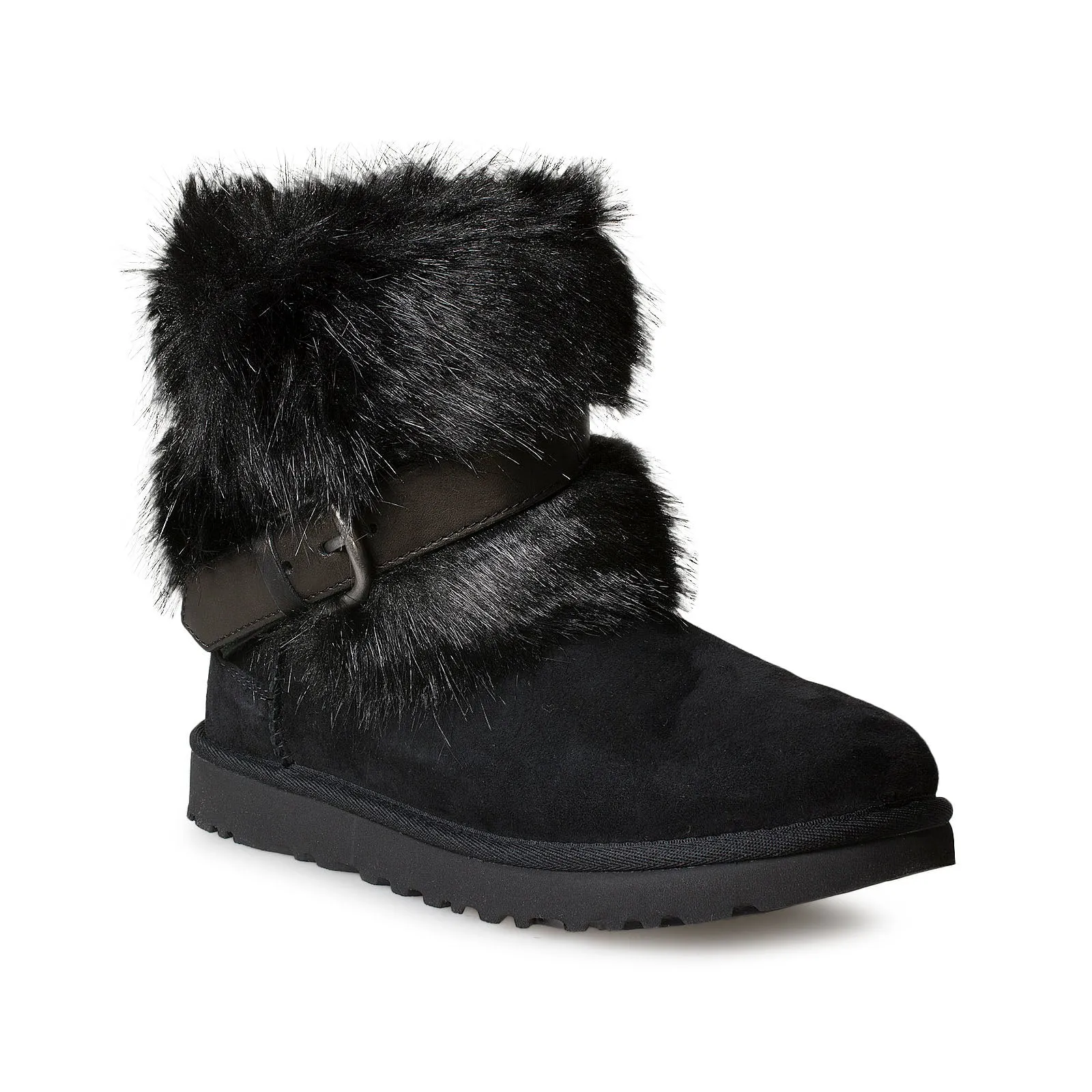 Black UGG Womens Classic Buckle Mini Boots - Miniimize & Optimize