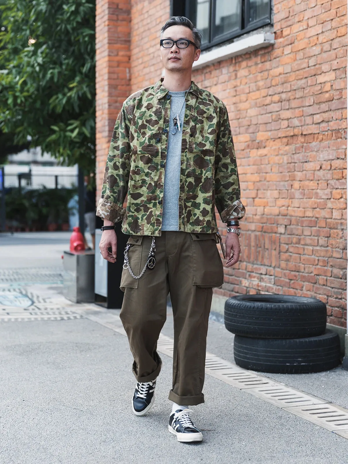 Vintage USMC P-44 Duck Hunter Camo Jacket - Authentic Military Uniform with Classic Camouflage Design