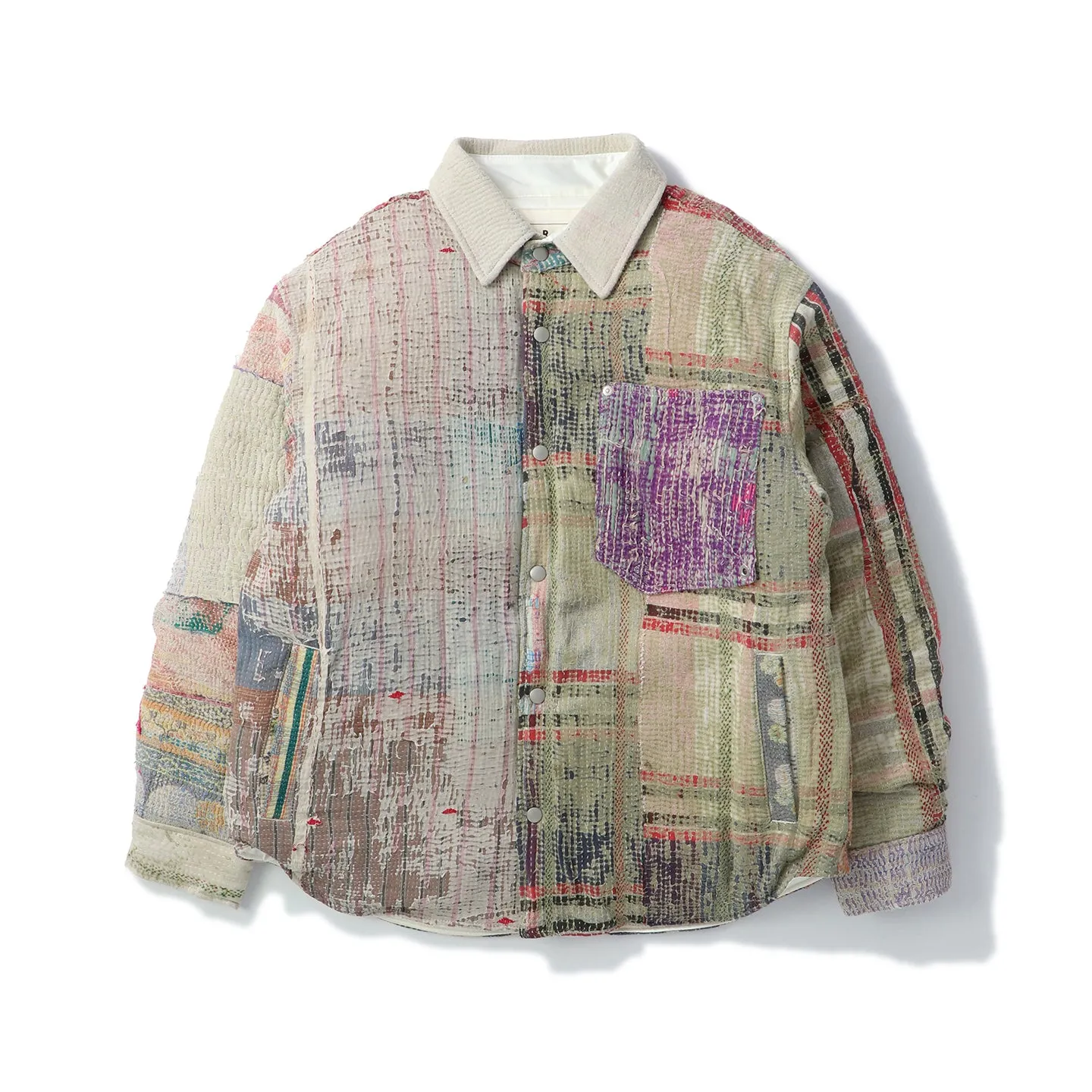 VINTAGE KANTHA QUILT DOWN SHIRTS