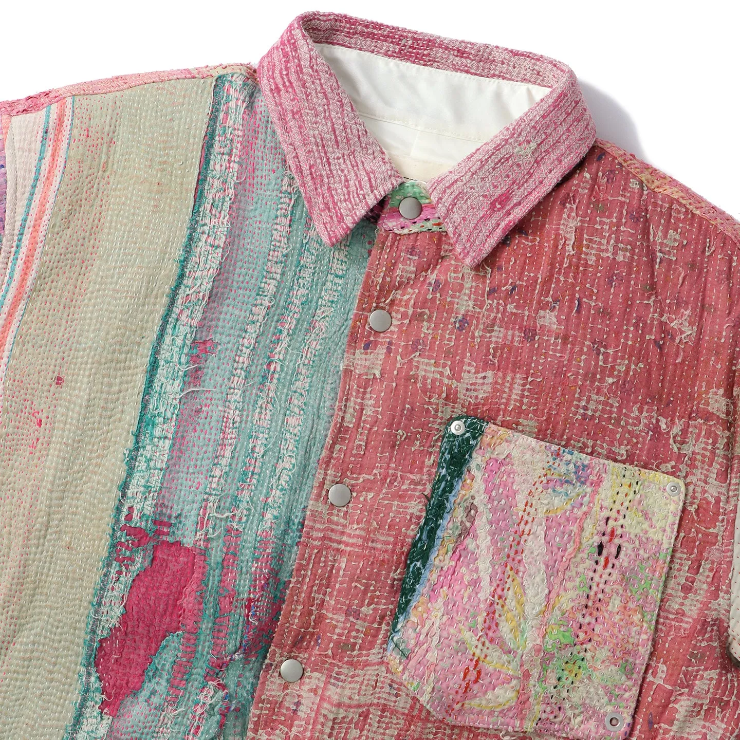 VINTAGE KANTHA QUILT DOWN SHIRTS