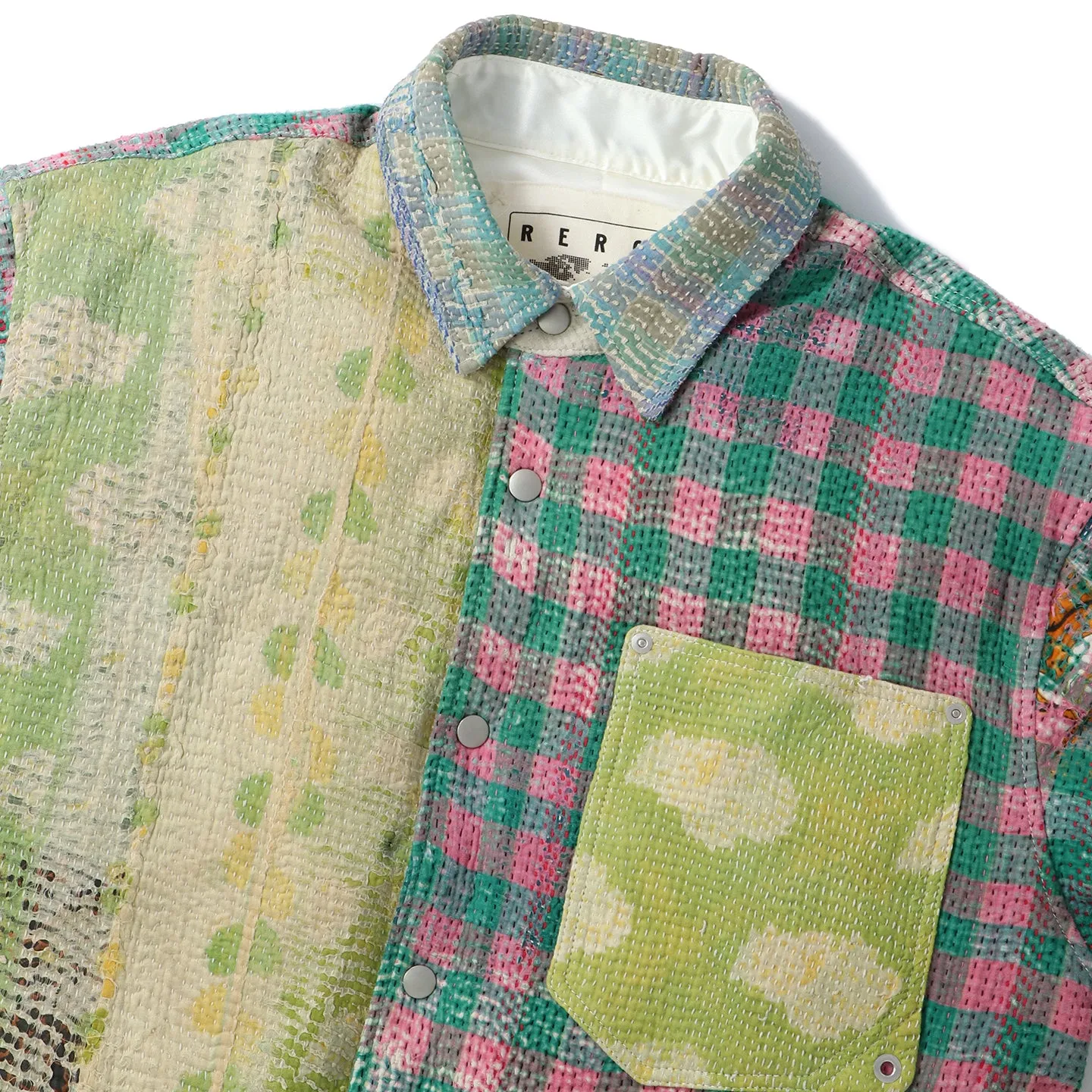 VINTAGE KANTHA QUILT DOWN SHIRTS
