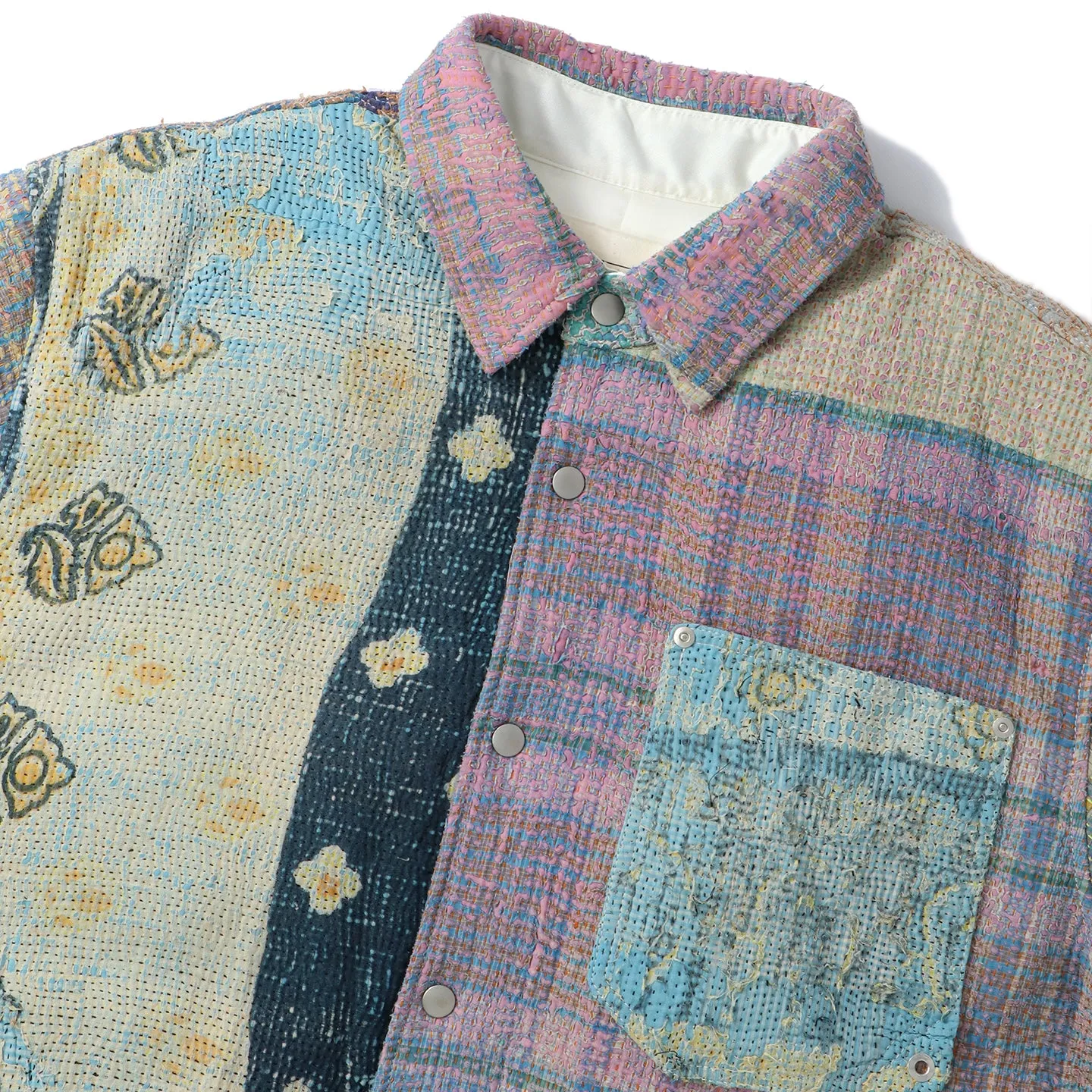 VINTAGE KANTHA QUILT DOWN SHIRTS