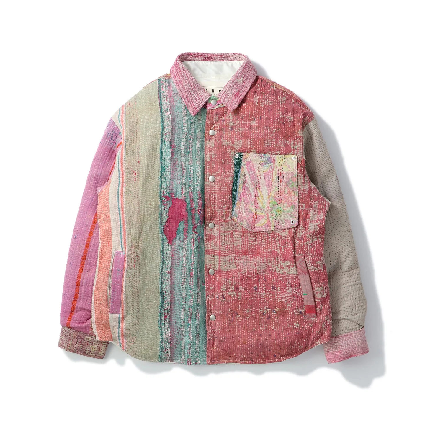 VINTAGE KANTHA QUILT DOWN SHIRTS
