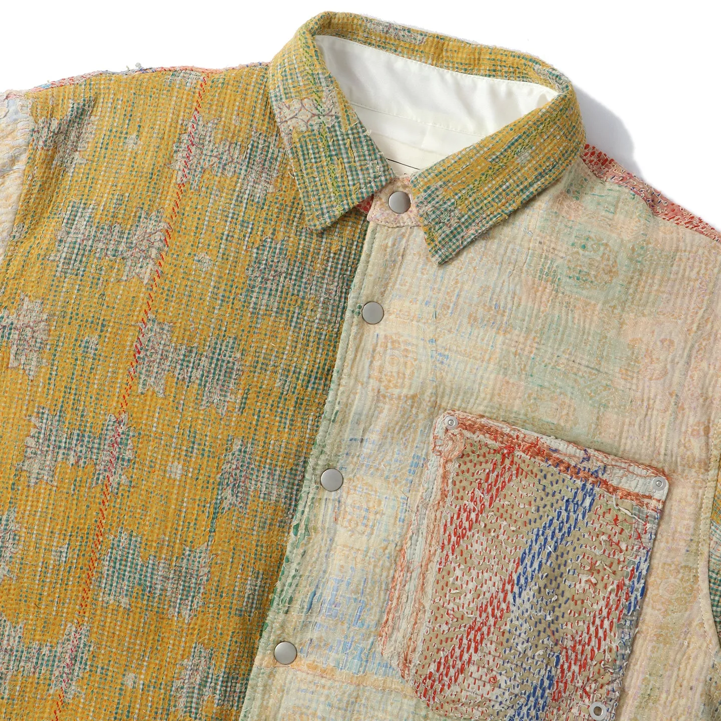 VINTAGE KANTHA QUILT DOWN SHIRTS