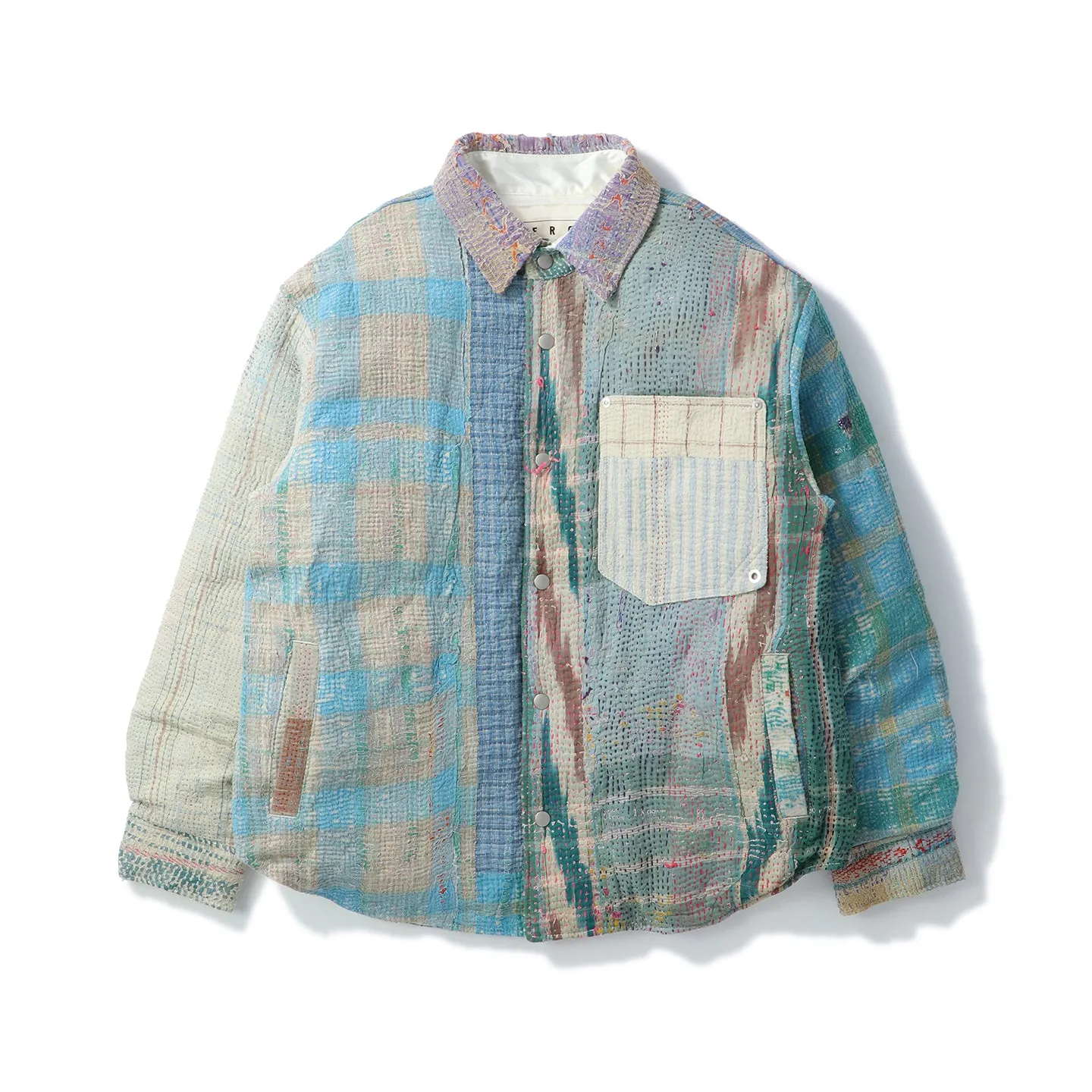 VINTAGE KANTHA QUILT DOWN SHIRTS