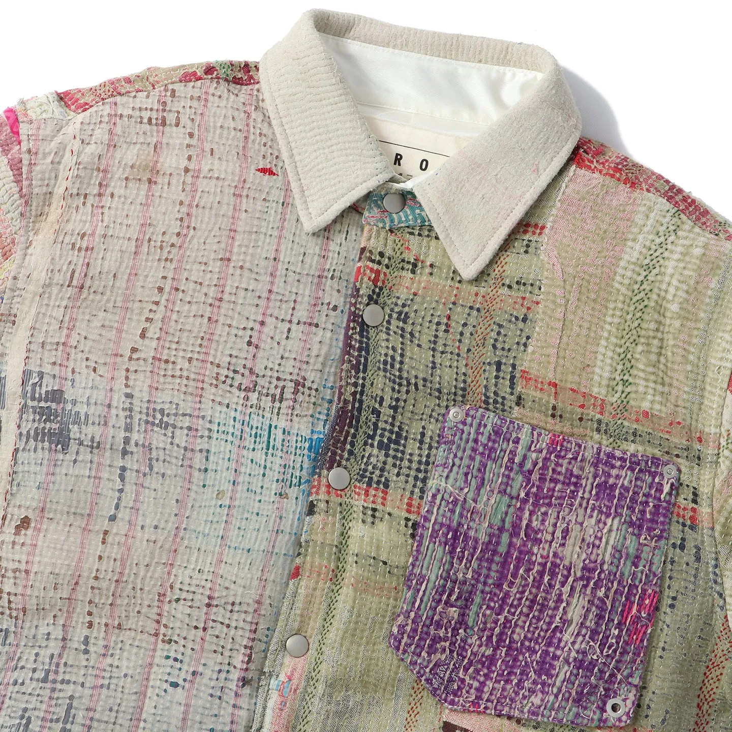 VINTAGE KANTHA QUILT DOWN SHIRTS